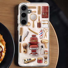 Load image into Gallery viewer, Personalized Clear Phone Case Custom Name Gift for Barber