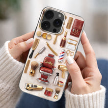 Load image into Gallery viewer, Personalized Clear Phone Case Custom Name Gift for Barber