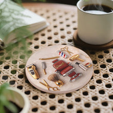 Load image into Gallery viewer, Personalized Ceramic Coaster Custom Name Gift for Dad Barber