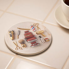 Load image into Gallery viewer, Personalized Ceramic Coaster Custom Name Gift for Dad Barber
