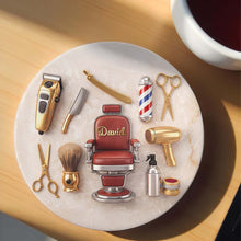 Load image into Gallery viewer, Personalized Ceramic Coaster Custom Name Gift for Dad Barber