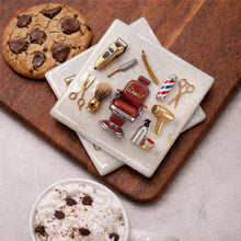 Load image into Gallery viewer, Personalized Ceramic Coaster Custom Barber Chair Gift for Dad