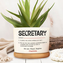 Load image into Gallery viewer, Personalized Ceramic Plant Pot Custom Name Gift for Coworkers