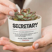 Load image into Gallery viewer, Personalized Ceramic Plant Pot Custom Name Gift for Coworkers