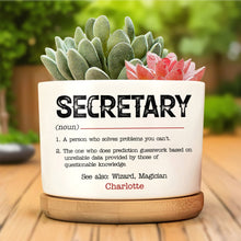 Load image into Gallery viewer, Personalized Ceramic Plant Pot Custom Name Gift for Coworkers