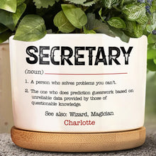 Load image into Gallery viewer, Personalized Ceramic Plant Pot Custom Name Gift for Coworkers