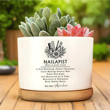 Load image into Gallery viewer, Personalized Ceramic Plant Pot Custom Name Gift for Nail Artist