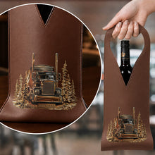 Load image into Gallery viewer, Personalized Leather Wine Bag Custom Name for Truck Driver Gift