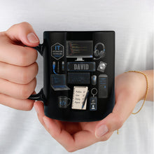 Load image into Gallery viewer, Personalized Black Mug Custom Quote for IT Specialist Gift