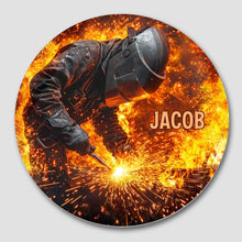 Load image into Gallery viewer, Personalized Ceramic Coaster Custom Name Gift for Dad