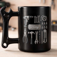 Load image into Gallery viewer, Personalized Wrench Handle Coffee Mug Custom Name Gift for Dad