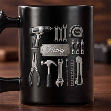 Load image into Gallery viewer, Personalized Wrench Handle Coffee Mug Custom Name Gift for Dad