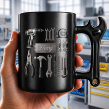 Load image into Gallery viewer, Personalized Wrench Handle Coffee Mug Custom Name Gift for Dad