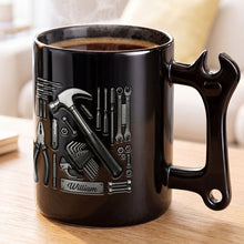 Load image into Gallery viewer, Personalized Wrench Handle Coffee Mug Custom Name Gift for Dad