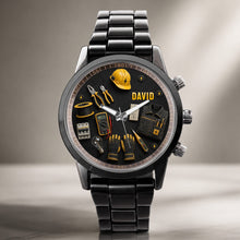 Load image into Gallery viewer, Personalized Custom Men's Watch for Electrician with Name Gift