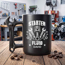 Load image into Gallery viewer, Personalized Wrench Handle Coffee Mug Custom Name Gift for Dad