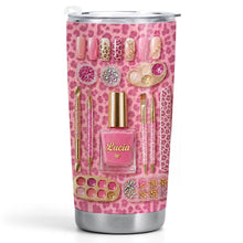 Load image into Gallery viewer, Personalized Leopard Pattern 20oz Tumbler Custom Name Gift