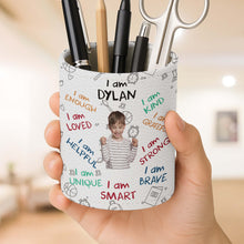 Load image into Gallery viewer, Personalized PU Leather Pen Holder Custom Name Gift for Kids