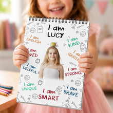 Load image into Gallery viewer, Personalized Sketch Book Custom Photo Affirmations Gift for Kids