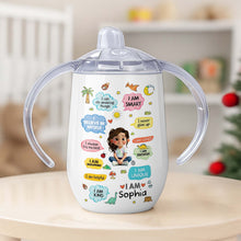 Load image into Gallery viewer, Personalized Stainless Steel Sippy Cup Custom Name Gift for Kids