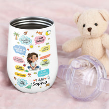 Load image into Gallery viewer, Personalized Stainless Steel Sippy Cup Custom Name Gift for Kids