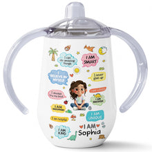 Load image into Gallery viewer, Personalized Stainless Steel Sippy Cup Custom Name Gift for Kids