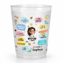 Load image into Gallery viewer, Personalized Frosted Cups Custom Name Kids Dinosaur Gift