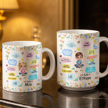 Load image into Gallery viewer, Personalized Dinosaur Affirmations Coffee Mug for Kids