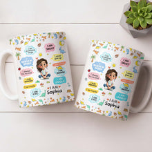 Load image into Gallery viewer, Personalized Dinosaur Affirmations Coffee Mug for Kids