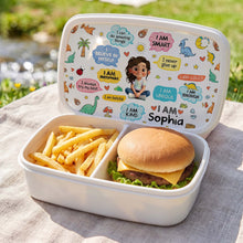 Load image into Gallery viewer, Personalized Kids Lunch Box Dinosaur Custom Name Gift for Girls