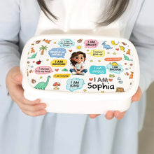 Load image into Gallery viewer, Personalized Kids Lunch Box Dinosaur Custom Name Gift for Girls