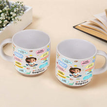 Load image into Gallery viewer, Personalized Dinosaur Affirmations Pottery Mug for Kids Gift