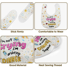 Load image into Gallery viewer, Personalized Funny Baby Bib Custom Name Rainbow Design Gift