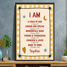 Load image into Gallery viewer, Personalized Vertical Poster Child of God Bible Verse Gifts for Kids