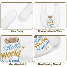 Load image into Gallery viewer, Personalized Baby Bib Custom Name Cute Elephant Design Gift