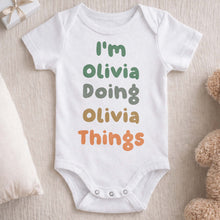 Load image into Gallery viewer, Personalized Custom Baby Onesie Soft Cotton Cute Gift