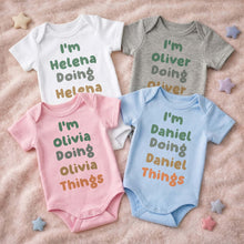 Load image into Gallery viewer, Personalized Custom Baby Onesie Soft Cotton Cute Gift