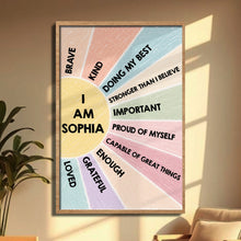 Load image into Gallery viewer, Personalized Kids Affirmation Poster Custom Name Gift