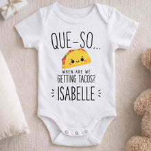 Load image into Gallery viewer, Personalized Cute Taco Baby Onesie Custom Name Gift for Kids