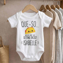 Load image into Gallery viewer, Personalized Cute Taco Baby Onesie Custom Name Gift for Kids
