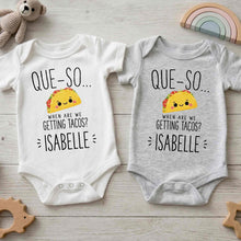 Load image into Gallery viewer, Personalized Cute Taco Baby Onesie Custom Name Gift for Kids