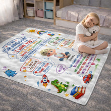 Load image into Gallery viewer, Personalized Custom Blanket with Crayon Art for Grandson