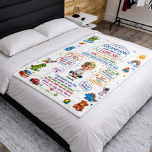 Load image into Gallery viewer, Personalized Custom Blanket with Crayon Art for Grandson