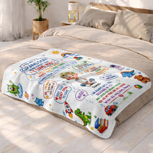 Load image into Gallery viewer, Personalized Custom Blanket with Crayon Art for Grandson