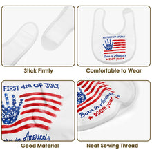 Load image into Gallery viewer, Personalized 4th of July Baby Bib Custom Name American Flag Gift