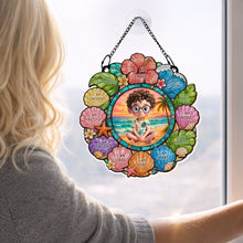 Load image into Gallery viewer, Custom Personalized Suncatcher for Kids with Name - Beach Theme Gift