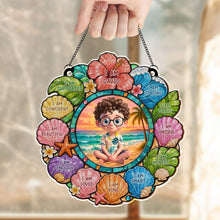 Load image into Gallery viewer, Custom Personalized Suncatcher for Kids with Name - Beach Theme Gift