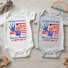 Load image into Gallery viewer, Personalized 4th of July Baby Onesie Custom Name Gift Idea