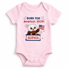 Load image into Gallery viewer, Personalized Eagle USA Flag Baby Onesie Custom Name Gift