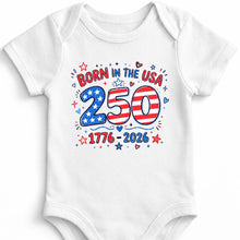 Load image into Gallery viewer, Personalized Baby Onesie Stars & Stripes Custom Name Gift